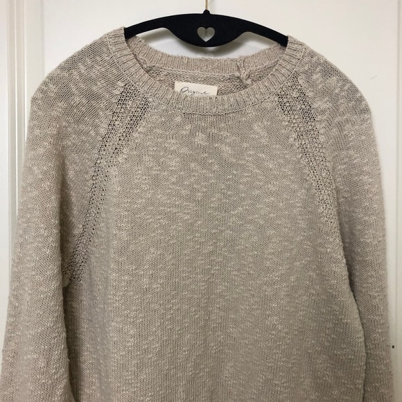 Lucky Brand Sweater Men's Small Original California Knit Neutral Minimal - Picture 4 of 9
